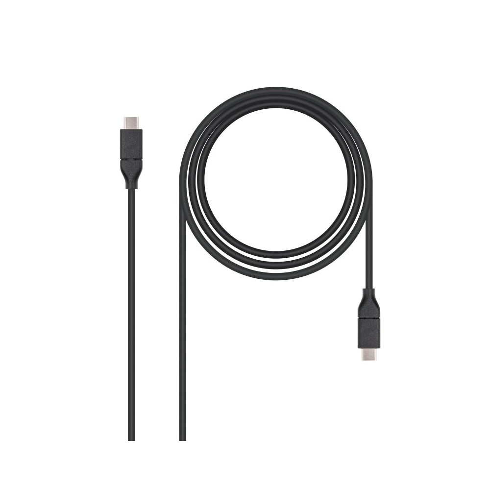 Nanocable USB 3.1, 1m cable USB USB 3.2 Gen 2 (3.1 Gen 2) USB C Negro