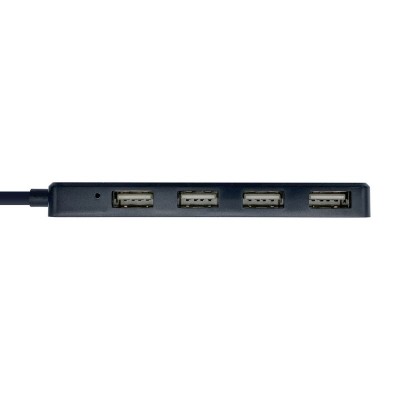 AISENS Hub USB 2.0, Tipo AM - 4 x Tipo AH, Negro, 30 cm