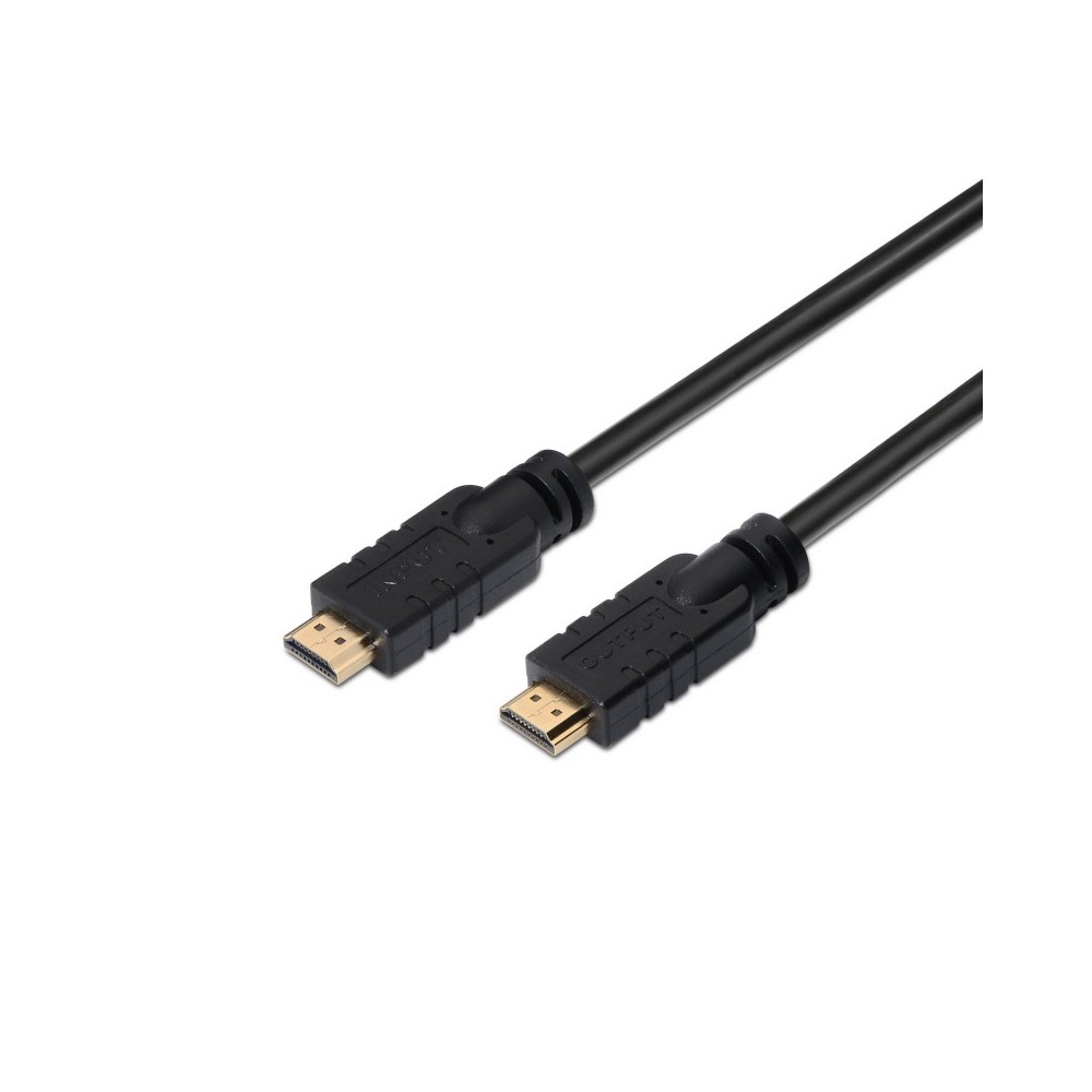AISENS Cable HDMI V2.0 Premium alta velocidad  HEC 4k@60Hz 18Gbps con repetidor, AM-AM, Negro, 25 m