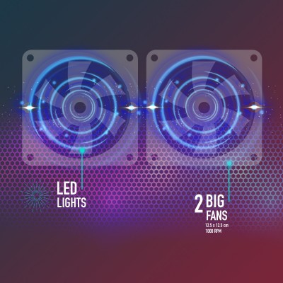 NGS Jetstand almohadilla fría 39,6 cm (15.6") 1000 RPM Negro