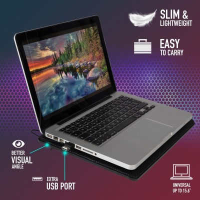 NGS Jetstand almohadilla fría 39,6 cm (15.6") 1000 RPM Negro