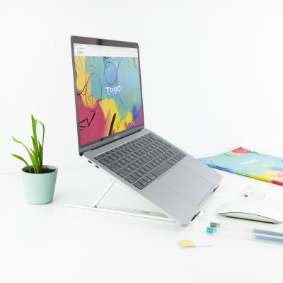 TooQ TQLRS0033-AL soporte para ordenador portátil Soporte para ordenador portátil y tableta Plata 38,1 cm (15")