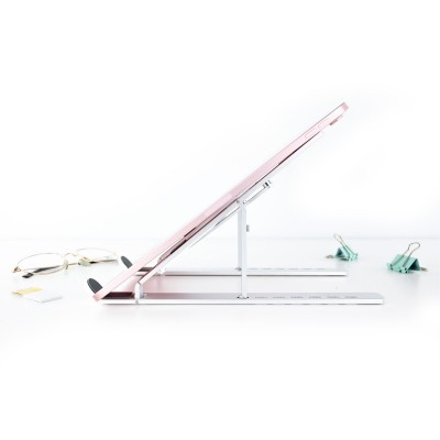 TooQ TQLRS0033-AL soporte para ordenador portátil Soporte para ordenador portátil y tableta Plata 38,1 cm (15")