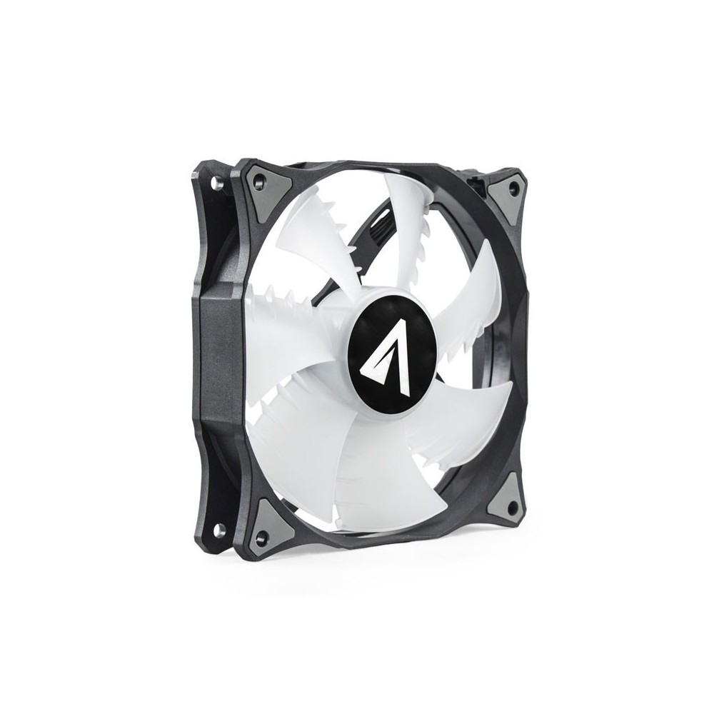 ABYSM RGB Sled Carcasa del ordenador Ventilador 12 cm Negro, Blanco