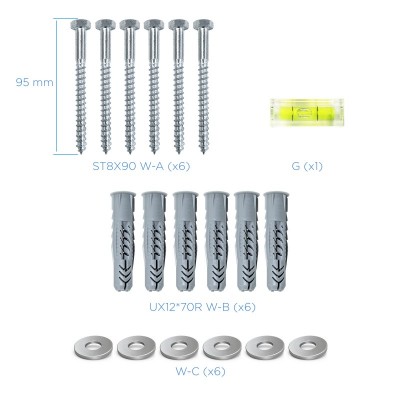 TooQ LP4380XL-B soporte para TV 2,03 m (80") Negro