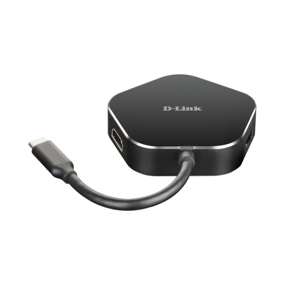 D-Link DUB-M420 base para portátil y replicador de puertos Alámbrico Thunderbolt 3 Negro, Plata