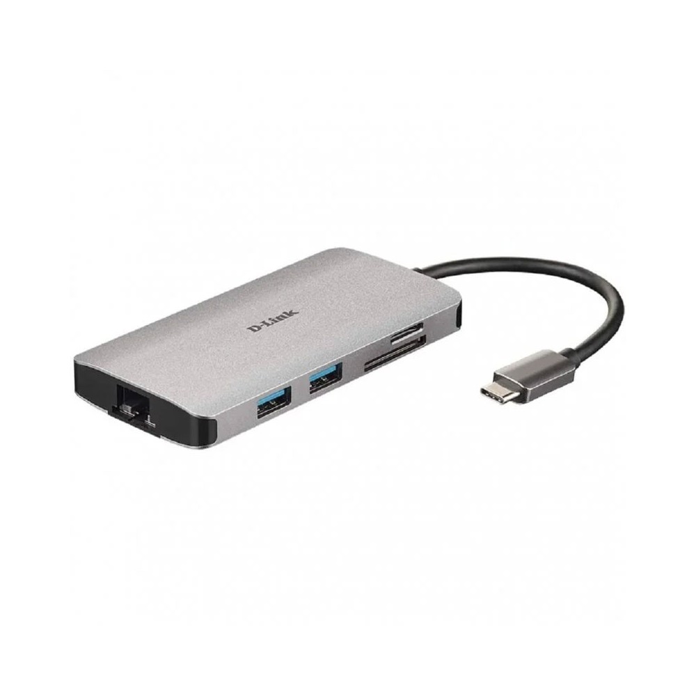 D-Link DUB-M810 base para portátil y replicador de puertos Alámbrico USB 3.2 Gen 1 (3.1 Gen 1) Type-C Plata