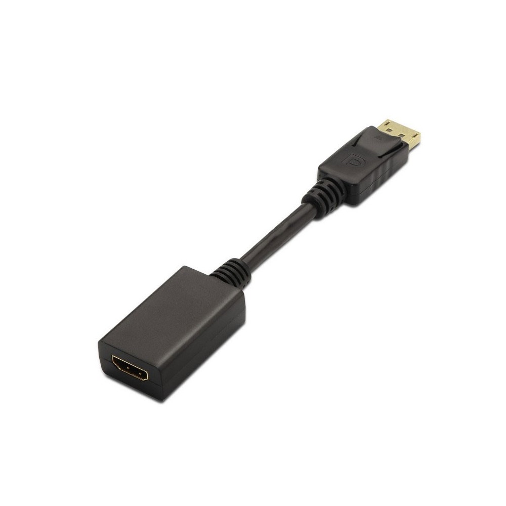 AISENS A125-0134 adaptador de cable de vídeo 0,15 m DisplayPort HDMI Negro