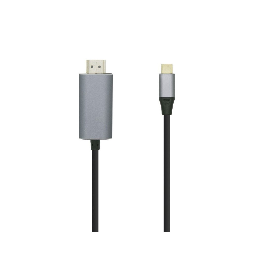 AISENS Cable conversor USB-C a HDMI 4K@60HZ, USB-CM-HDMIM, Negro, 1.8m