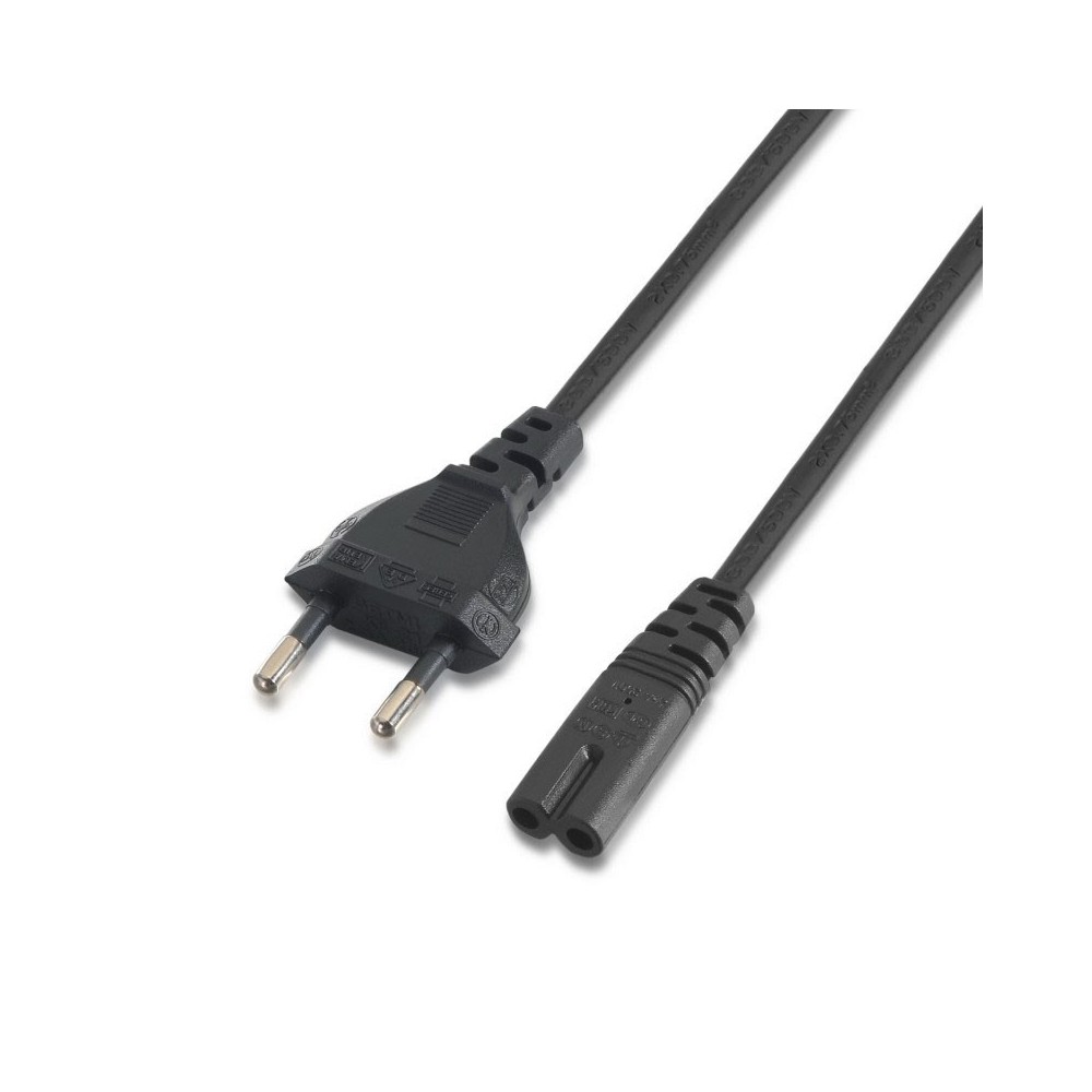 AISENS A132-0173 cable de transmisión Negro 1,5 m CEE77 C7 acoplador