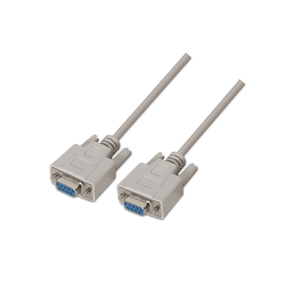 AISENS A112-0067 cable de serie Beige 1,8 m DB9