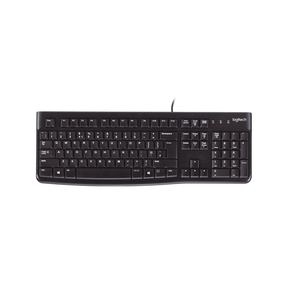 Logitech K120 Corded Keyboard teclado USB QWERTY Español Negro