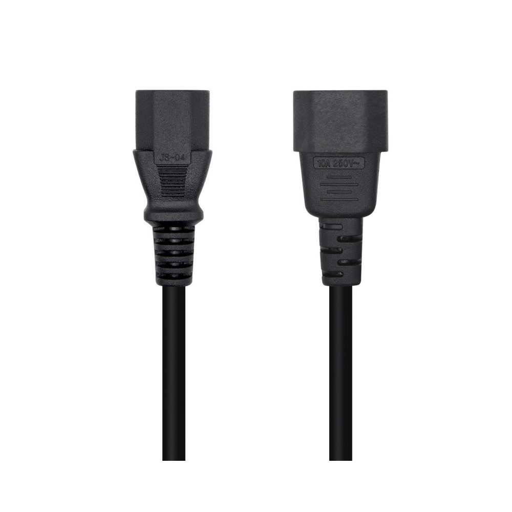 AISENS Cable Alimentación CPU, C13H-C14M, Negro, 3.0m