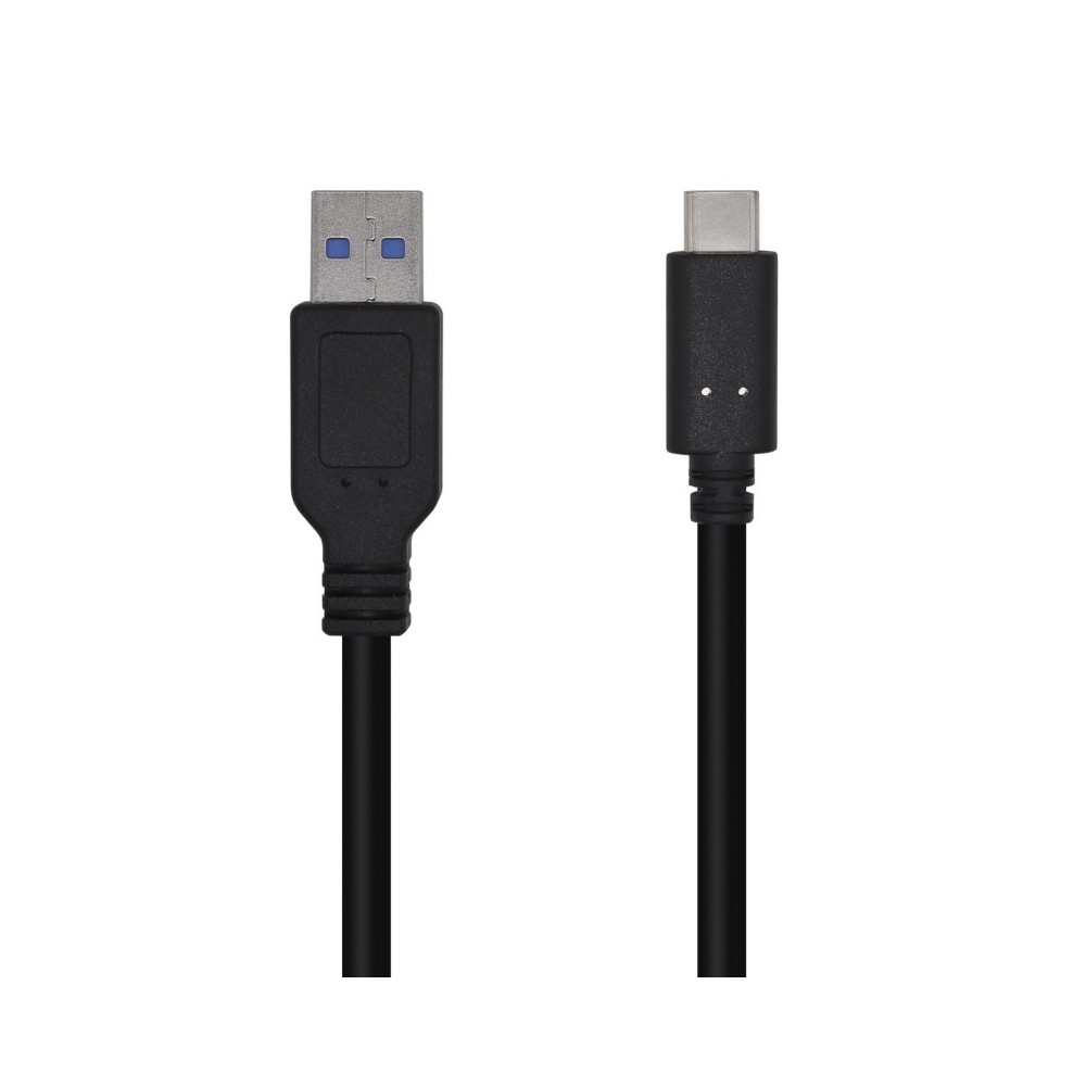 AISENS Cable USB 3.1 Gen 2 10 Gbps 3 A, Tipo CM-AM, Negro, 0.5m