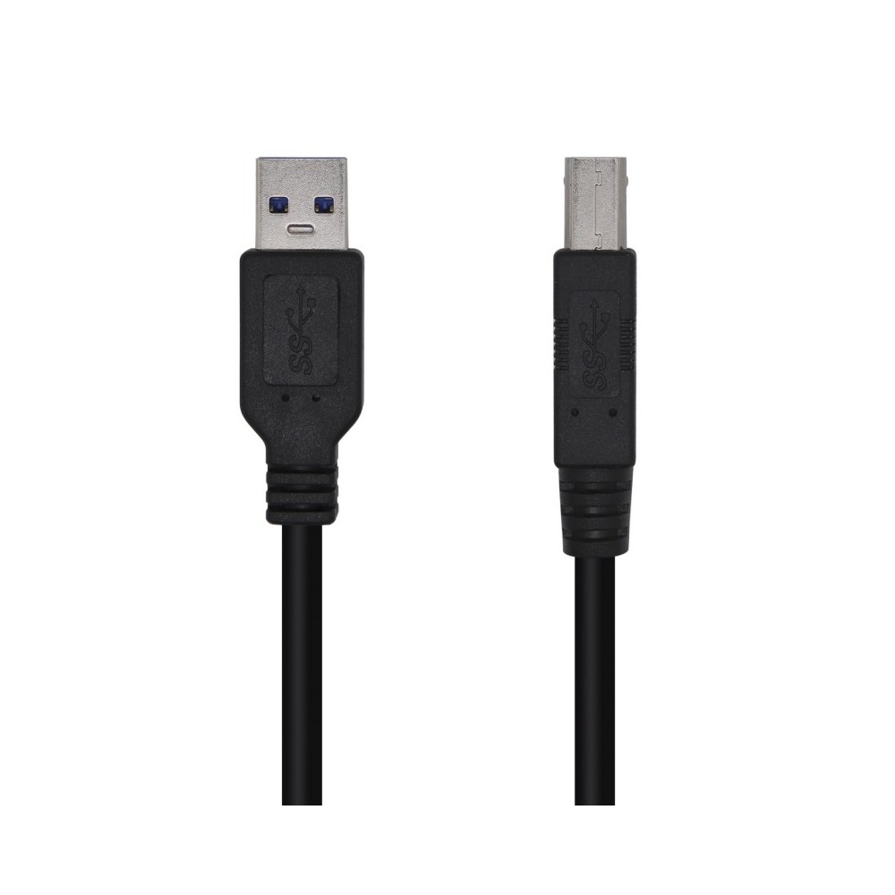 AISENS Cable USB 3.0 Impresora Tipo AM-BM, Negro, 2.0m