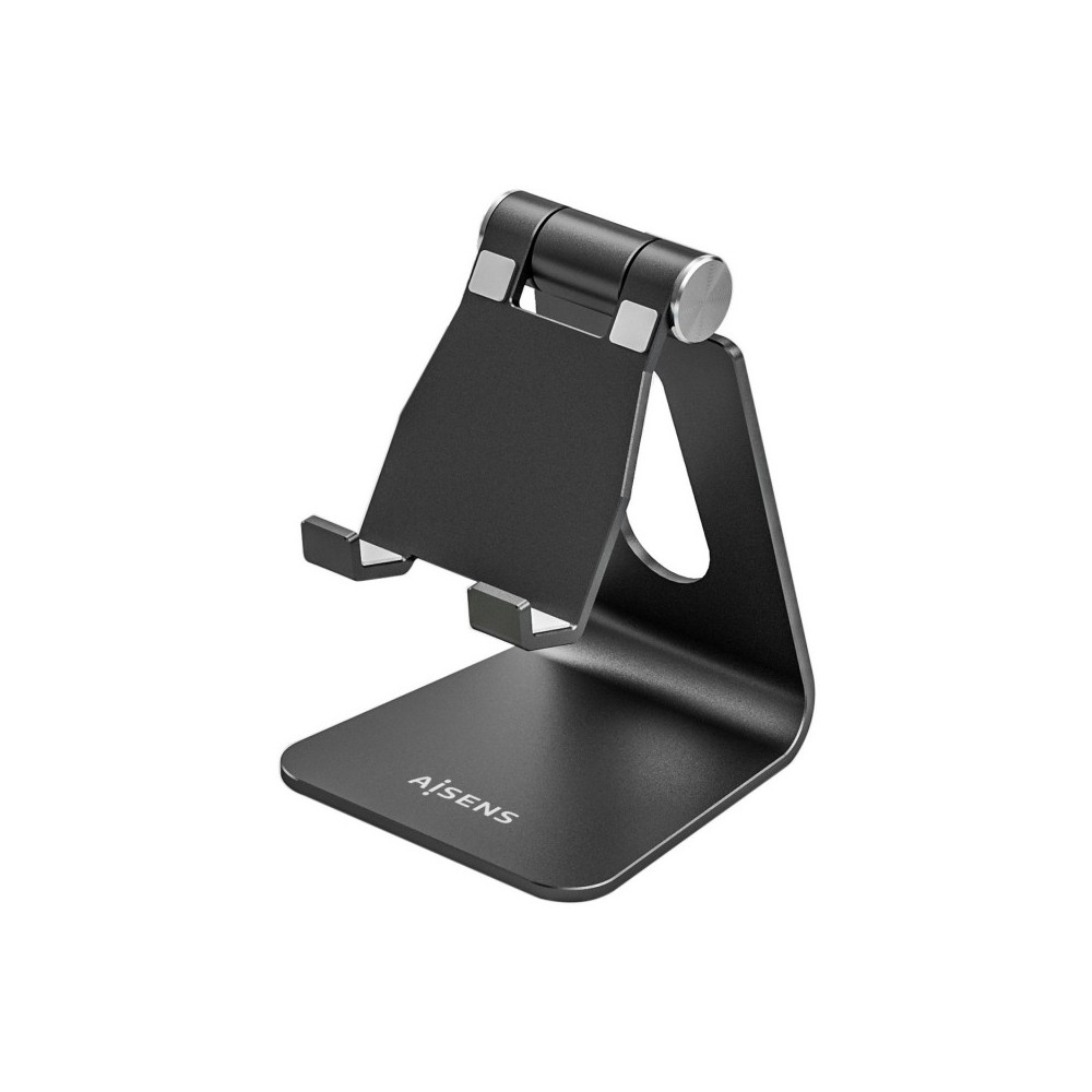 AISENS Soporte De Sobremesa Tamaño M Ajustable (1 Pivote) Para Movil  Tablet, Negro