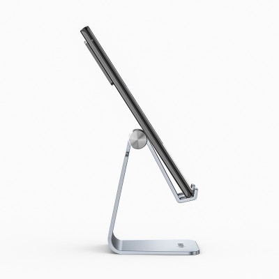 AISENS Soporte De Sobremesa Tamaño M Ajustable (1 Pivote) Para Movil  Tablet, Plata