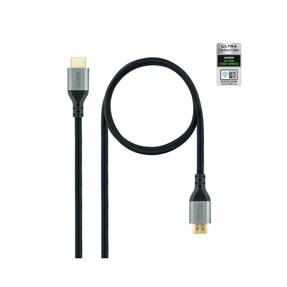 Nanocable Cable HDMI 2.1 Certificado ULTRA HIGH SPEED AM-AM, Negro, 1.5 m