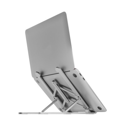 AISENS Soporte De Sobremesa Ajustable Para Portatil  Tablet, Plata