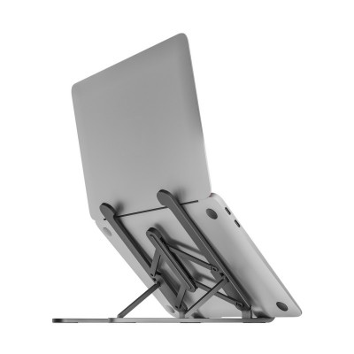 AISENS Soporte De Sobremesa Ajustable Para Portatil  Tablet, Gris Oscuro