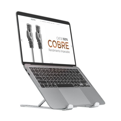 AISENS Soporte De Sobremesa Ajustable Para Portatil  Tablet, Plata