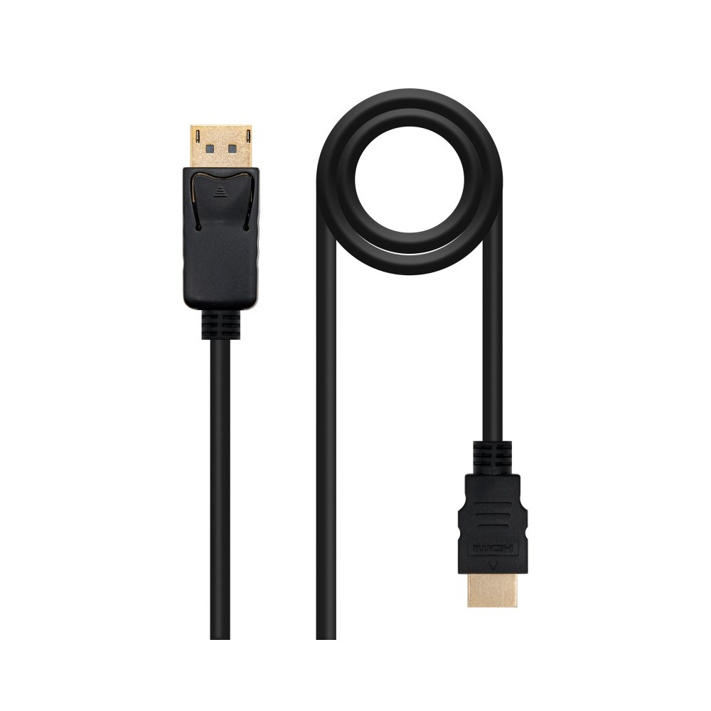 Nanocable Cable Conversor DISPLAYPORT a HDMI, DPM - HDMIM, Negro, 0.5 m