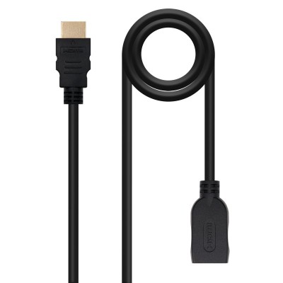 Nanocable Cable HDM 2.0 Prolongador AM-AH, Negro, 2 m