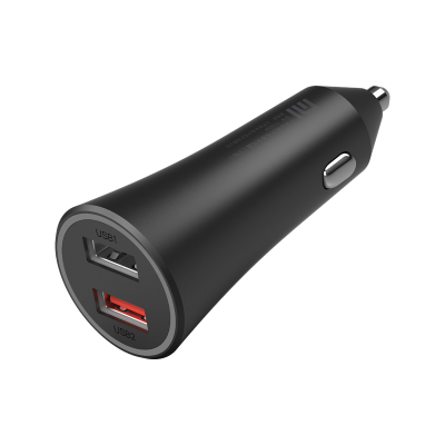 Xiaomi Mi 37W Dual-Port Car Charger Universal Negro Encendedor de cigarrillos Auto