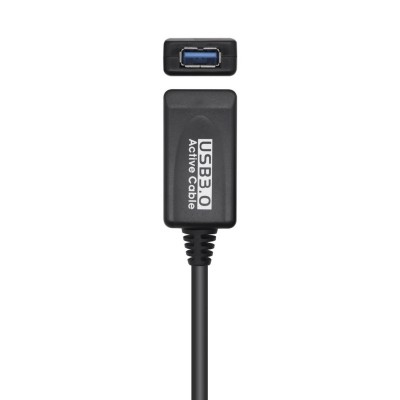 AISENS Cable USB 3.0 Prolongador Con Amplificador, Tipo AM-AH, Negro, 5.0m