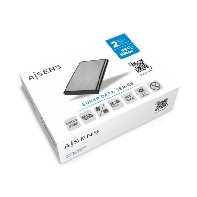 AISENS Caja Externa 2.5" ASE-2525GR 9.5mm SATA A USB 3.0  USB 3.1 Gen1, Gris