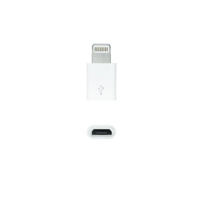 Nanocable Adaptador Lightning a Micro USB, LightningM-Micro BH Blanco