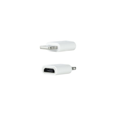 Nanocable Adaptador Lightning a Micro USB, LightningM-Micro BH Blanco