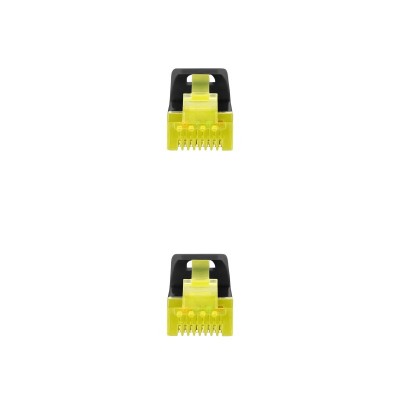 Nanocable Cable Red Latiguillo RJ45 LSZH CAT.6A SFTP AWG26, Negro, 25 cm