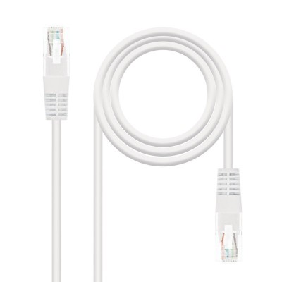 Nanocable Cable Red Latiguillo RJ45 CAT.6 UTP AWG24, Blanco, 25 cm