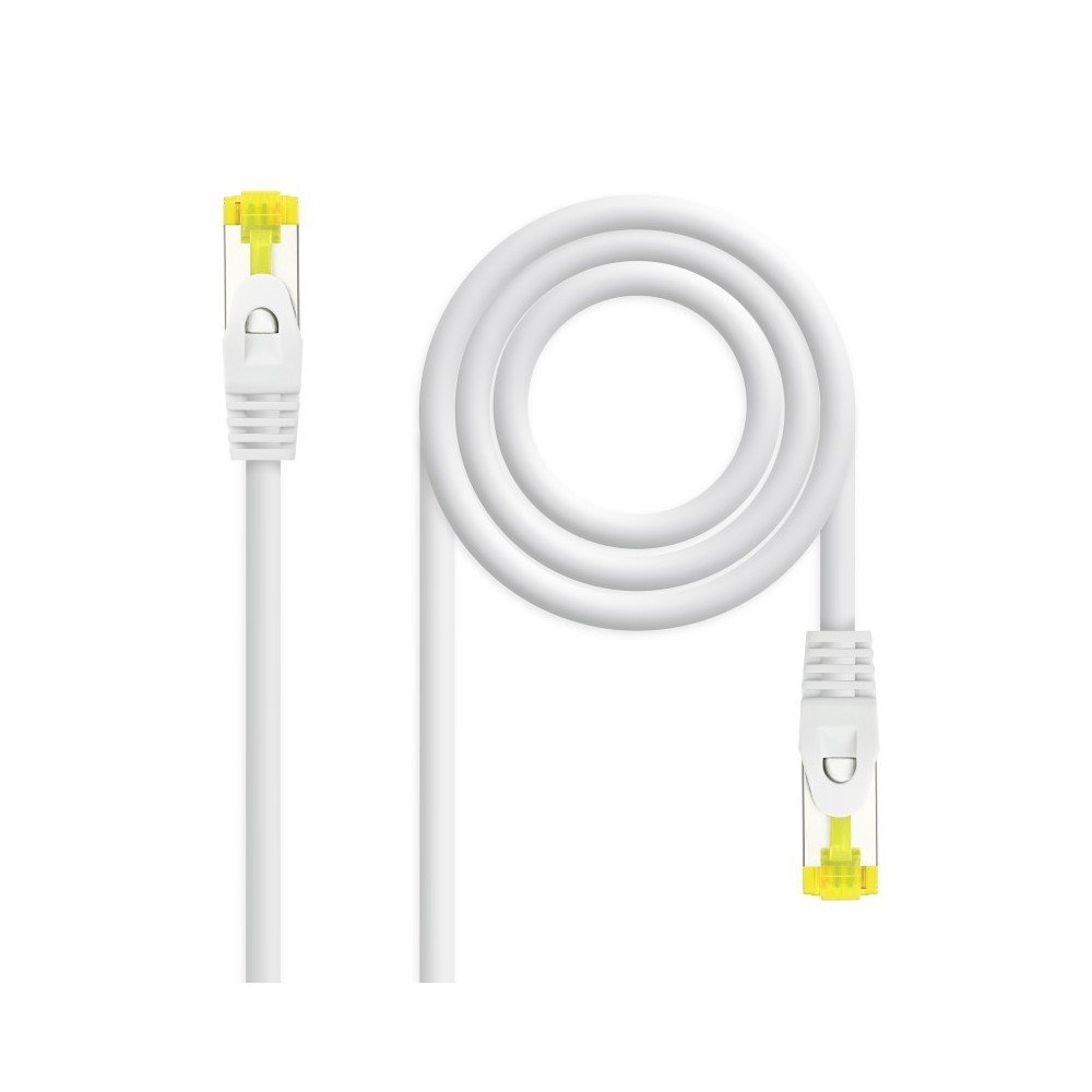 Nanocable Cable Red Latiguillo RJ45 LSZH CAT.6A SFTP AWG26, Blanco, 25 cm