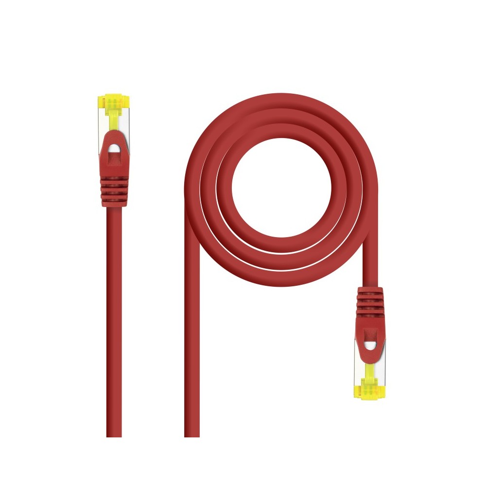 Nanocable Cable Red Latiguillo RJ45 LSZH CAT.6A SFTP AWG26, Rojo, 25 cm