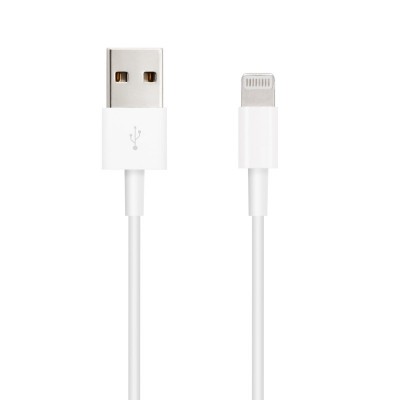 Nanocable Cable Lightning a USB-A, LightningM -USB AM, Blanco, 50 cm