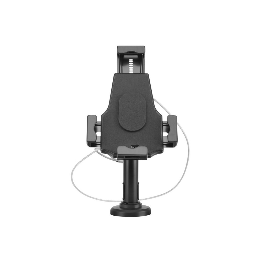 AISENS Soporte Antirobo de Sobremesa  Pared Ajustable (1 Pivote) para Tablet, Negro