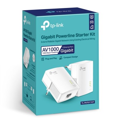 TP-Link TL-PA7017 KIT adaptador de red PowerLine 1000 Mbits Ethernet Blanco 2 pieza(s)