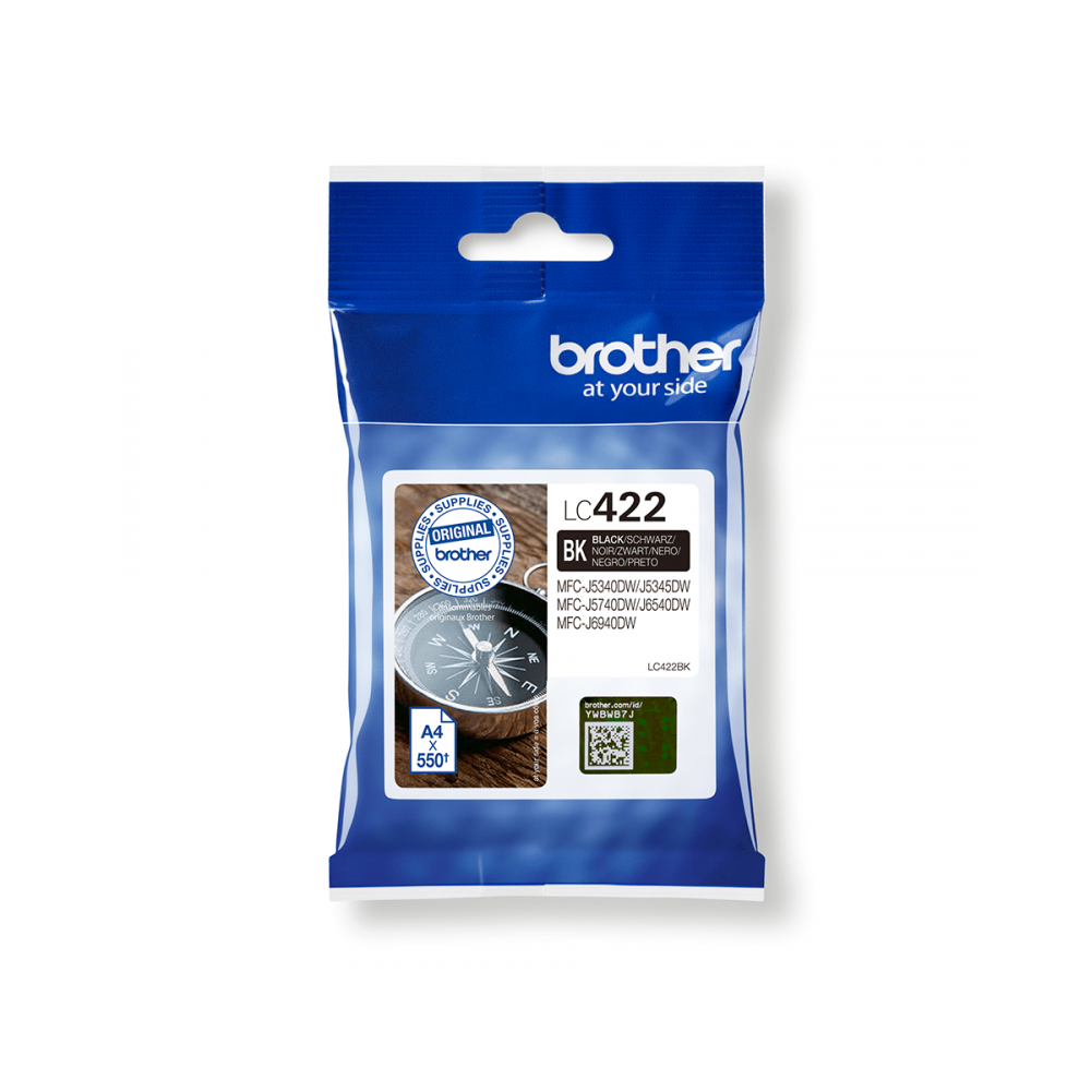 Brother LC-422BK cartucho de tinta 1 pieza(s) Original Negro