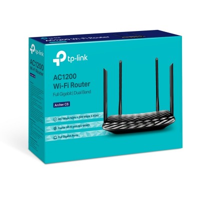 TP-Link Archer C6 router inalámbrico Ethernet rápido Doble banda (2,4 GHz  5 GHz) Blanco