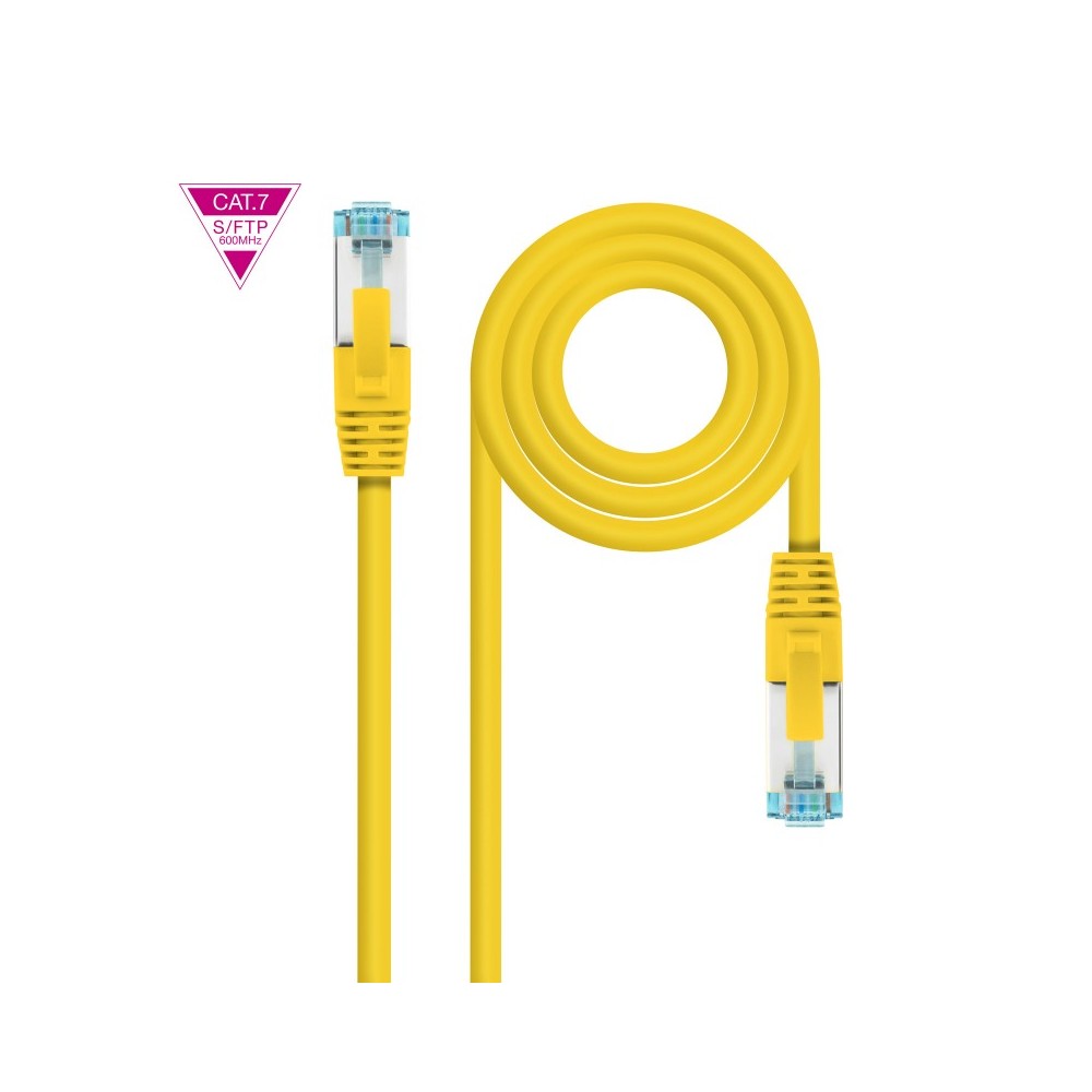 Nanocable Cable de Red Cat.7 600MHZ LSZH SFTP PIMF AWG26, Amarillo, 50 cm