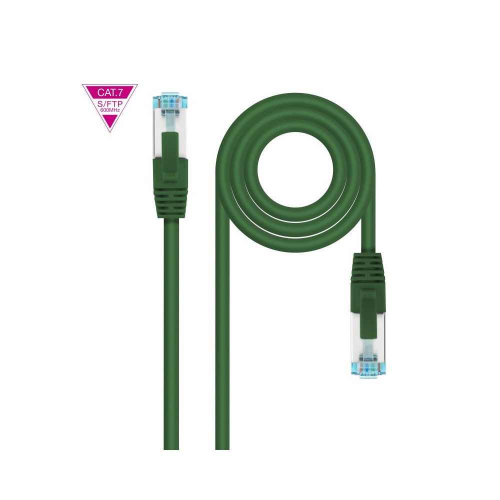 Nanocable Cable de Red Cat.7 600MHZ LSZH SFTP PIMF AWG26, Verde, 2 m