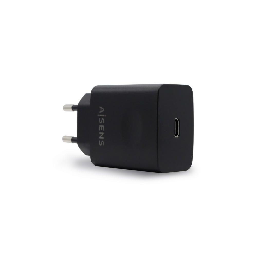 AISENS Cargador USB-C PD 3.0 1 Puerto 1x USB-C 20 W, Negro