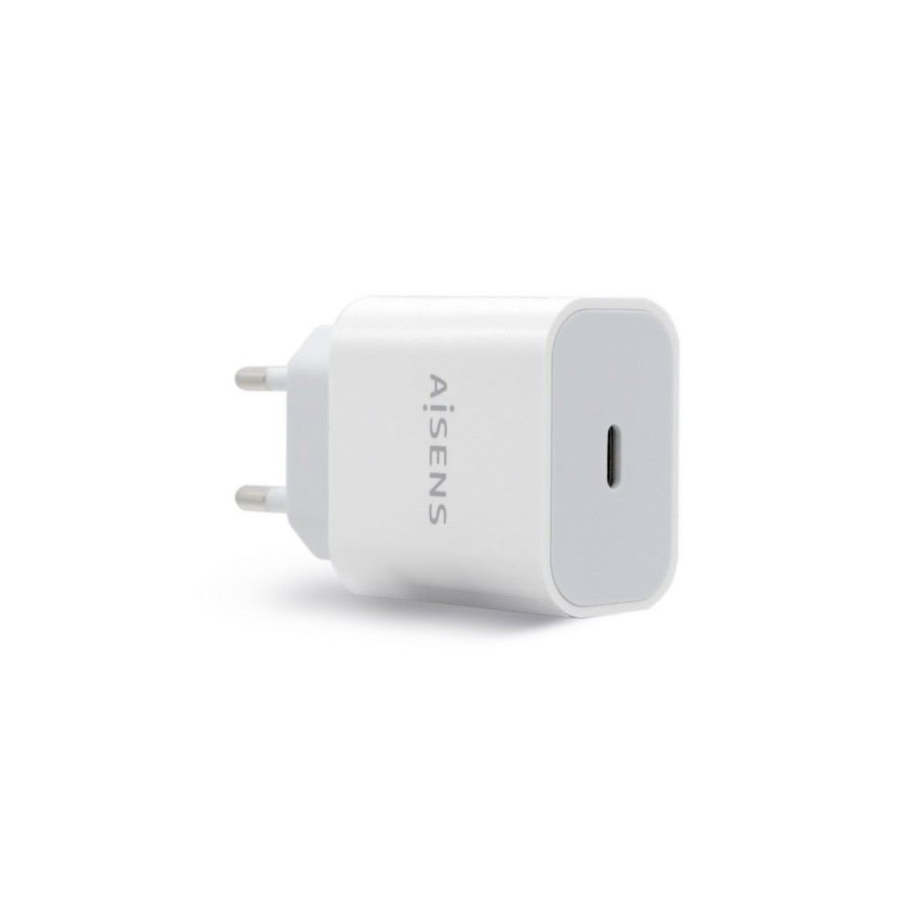 AISENS Cargador USB-C PВ3.0 1 Puerto 1x USB-C 20 W, Blanco