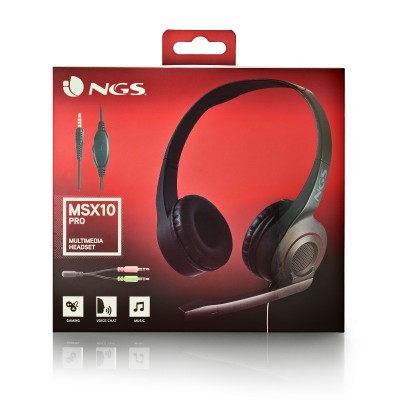NGS MSX 10 PRO Auriculares Alámbrico Diadema Juego Negro