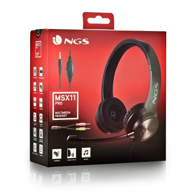 NGS MSX 11 PRO Auriculares Alámbrico Diadema Juego Negro