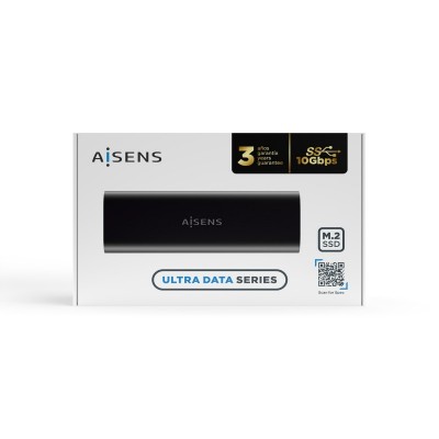 AISENS Caja Externa M.2 (NGFF) ASM2-014B SATANVMe A USB3.1 Gen2, Negro