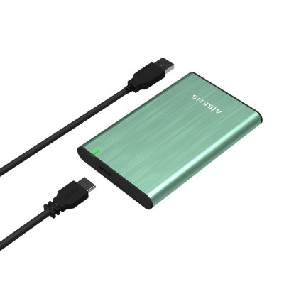 AISENS Caja Externa 2.5" ASE-2525SGN 9.5 mm SATA A USB 3.0USB 3.1 Gen1, Verde Primavera