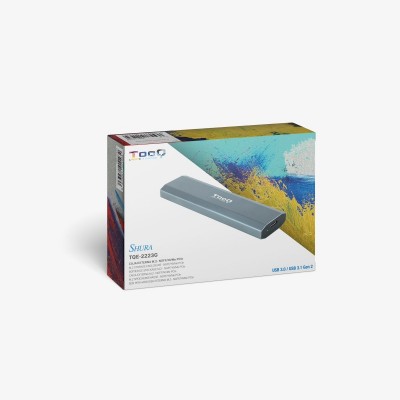 TooQ Shura Caja externa para unidad de estado sólido (SSD) Gris M.2